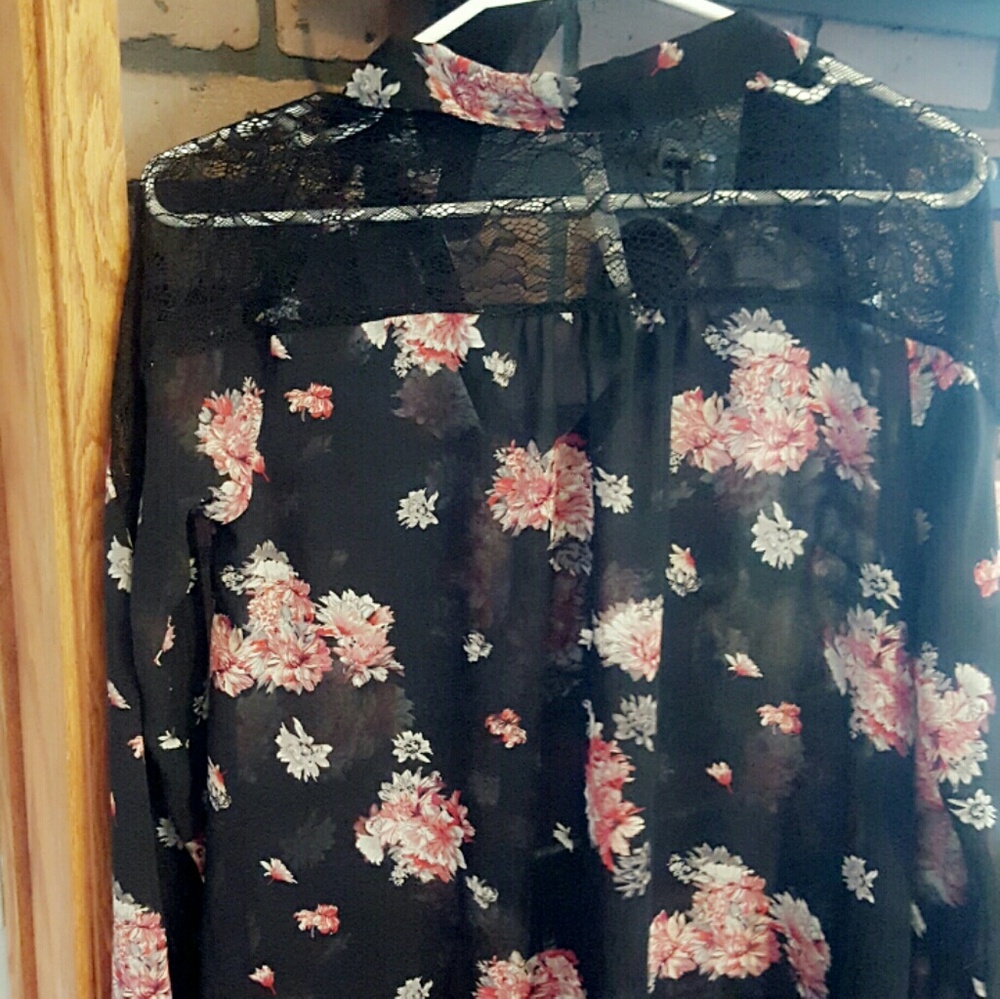 Lauren Conrad sheer shirt